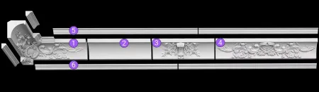 Карниз потолочный гипсовый Artpole SK26KG2
