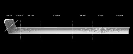 Карниз потолочный гипсовый Artpole SK39U