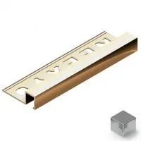 Профиль внешний P латунь P 10x10 мм Neexy (латунь хромированная)