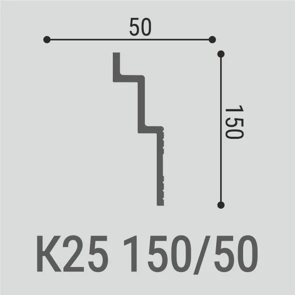 Карниз потолочный Bello Deco К25 150/50