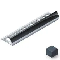 Профиль для плитки внешний гибкий 10мм (муар антрацит)