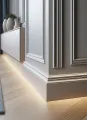 Плинтуса напольные из гипса с подсветкой