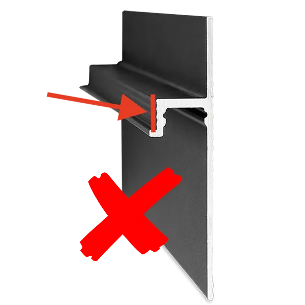 Скрытый плинтус ФЕСО 35-59-63 серебристый без покрытия