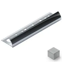 Профиль для плитки внешний 10 мм (серебро матовое)