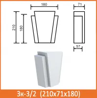 Фасадный декор замковой камень Архитек Зк-3/2