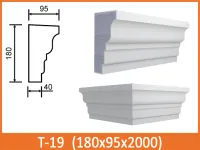 Фасадный карниз межэтажный Архитек T-19