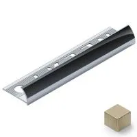 Профиль для плитки внешний P 10мм х 12мм (шампань матовая) 