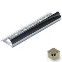 Профиль для плитки внешний 8мм (титан блестящий)