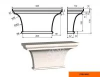Капитель пилястры LEPNINAPLAST ПЛВ-200/1