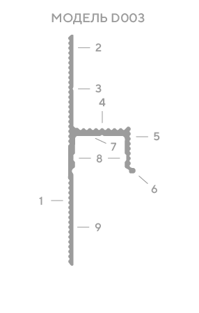 Универсальный теневой профиль D003 под покраску 