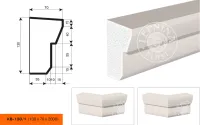 Фасадный карниз LEPNINAPLAST КВ-130-1