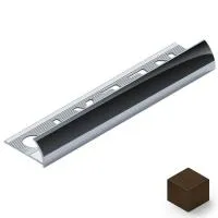 Профиль для плитки внешний 10 мм (темная бронза матовая)