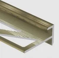 Профиль лестничный F-образный 10мм (титан матовый)