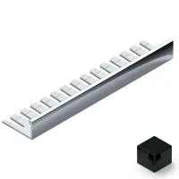 Профиль L-образный гибкий 10мм NEEXY (черный блестящий)	