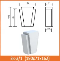Фасадный декор замковой камень Архитек Зк-3/1