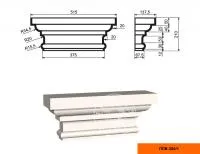 Капитель пилястры LEPNINAPLAST ПЛВ-350/1