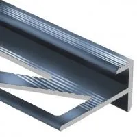 Профиль лестничный F-образный 10мм (черный блестящий)