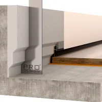 Шаблон для монтажа теневого плинтуса Pro Design 1269, сталь
