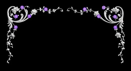 Угловой элемент наборный Artpole SU105N (пара)