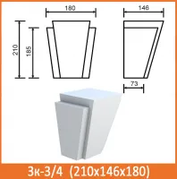 Фасадный декор замковой камень Архитек Зк-3/4