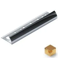 Профиль для плитки внешний P 10мм х 12мм (золото блестящее)