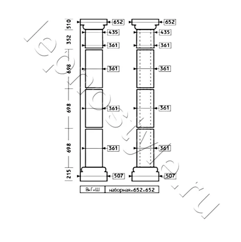 Колонна комплект Европласт 4.30.306