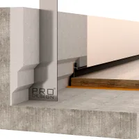 Шаблон для монтажа теневого плинтуса Pro Design 1269, сталь