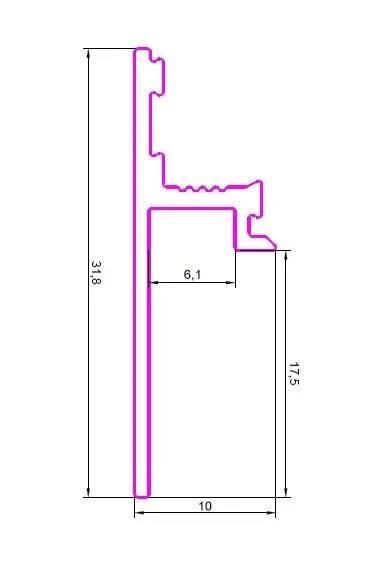Теневой плинтус Pro Design 1269 Черный Муар RAL 9005