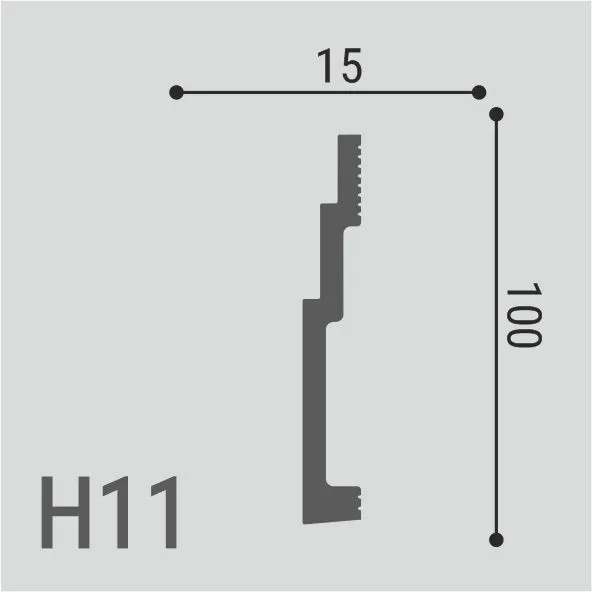 Плинтус напольный Де-Багет Н 11 100/15