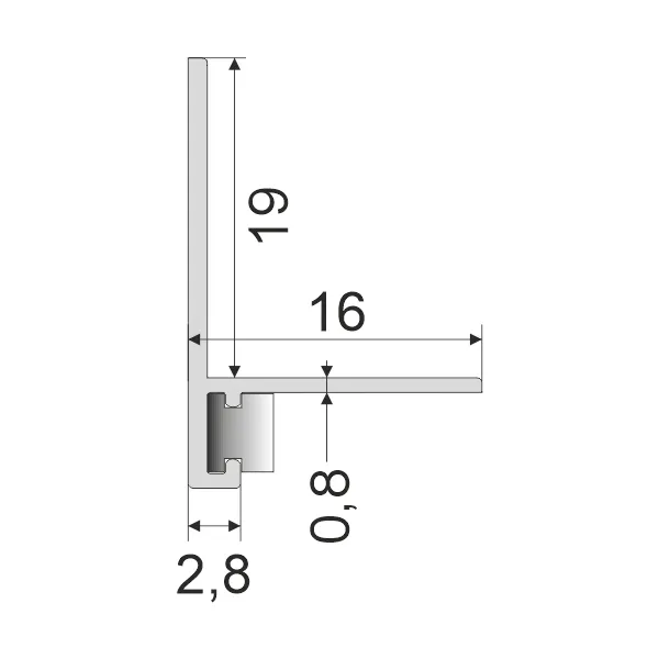 Микроплинтус L-образный с пружинами ФЕСО  RAL 9005 чёрный