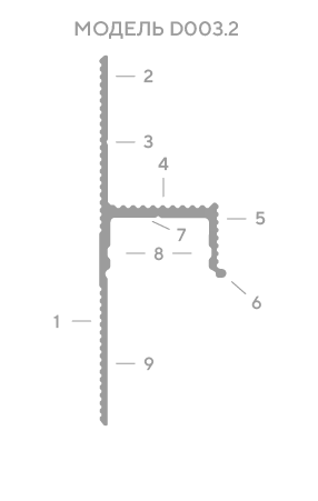Универсальный теневой профиль D003.2A Черный 