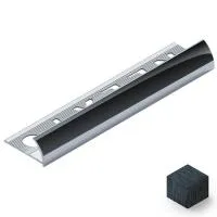 Профиль для плитки внешний 12мм (черный блестящий браш)