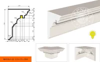 Фасадный карниз LEPNINAPLAST КВ-310/1 LED