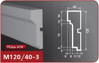 Фасадный молдинг "Лепнина Фасад" М120/40-3