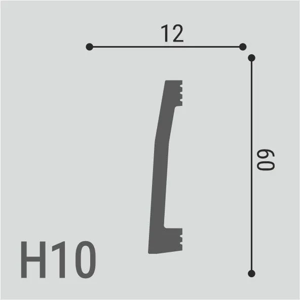 Плинтус напольный Де-Багет Н 10 60/12