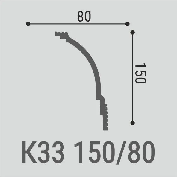 Карниз потолочный Bello Deco К33 150/80