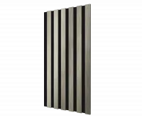 Комплект акуст.панелей, черный войлок, рейки ЭКОПОЛИМЕР платина матовая/2шт/600