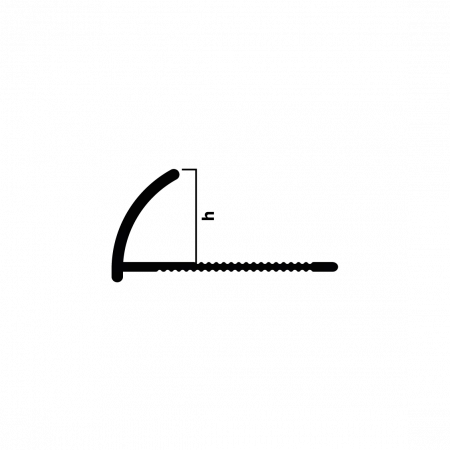 Профиль для плитки внешний гибкий 10мм (белый муар)