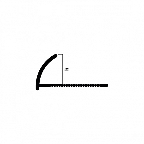 Профиль для плитки внешний 10 мм (серебро блестящее браш)