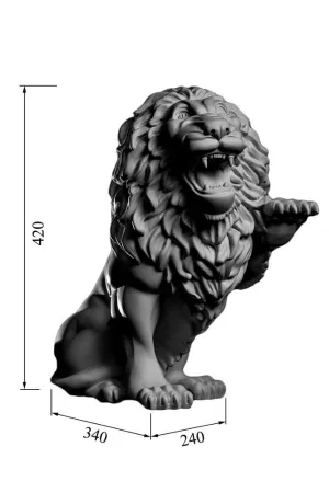 Скульптура Льва DECORUS LV-002 (левосторонний)