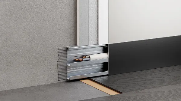 Скрытый профиль ФЕСО влагостойкий с кабель-каналом 60 мм покраска по RAL