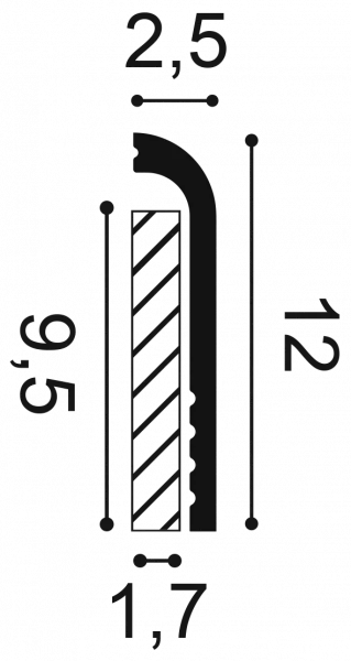Плинтус напольный Orac Decor SX 185