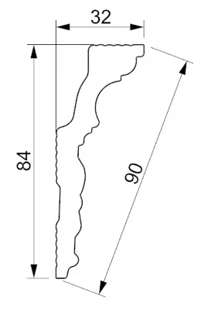 Карниз потолочный GLANZEPOL GP77