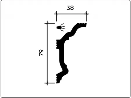 Карниз потолочный Европласт U.6.50.400