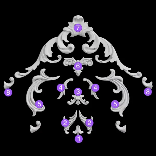 Орнамент из гипса Artpole SDT116N (накладной)