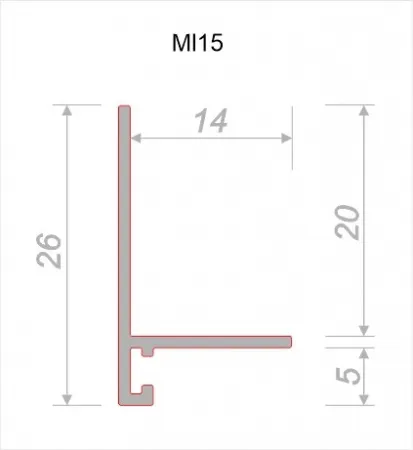 Микроплинтус Decaro ML15A  Анодированный Черный