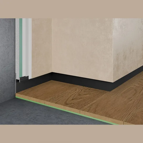 Теневой плинтус скрытого монтажа Pro Design 380 Чёрный Муар(без рассеивателя)