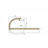 Профиль для плитки внешний 10 мм (латунь полированная)