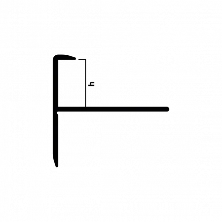 Профиль лестничный F-образный 10мм (шампань блестящая)