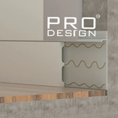 Вставка скрытого плинтуса Pro Design 80 мм 